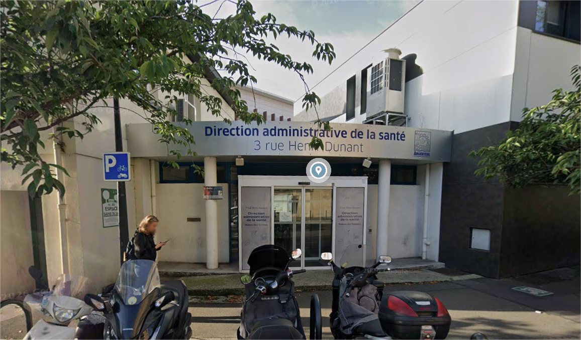 Entrée du 3 rue Henri Dunant, 95100 Argenteuil